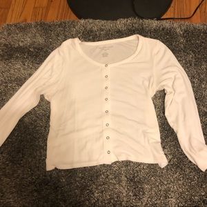 American Eagle Soft and Sexy Ribbed White Shirt